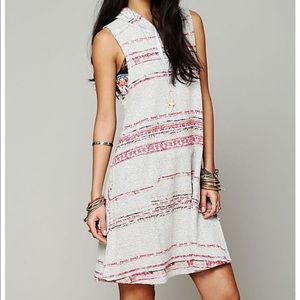 Printed hooded tank dress